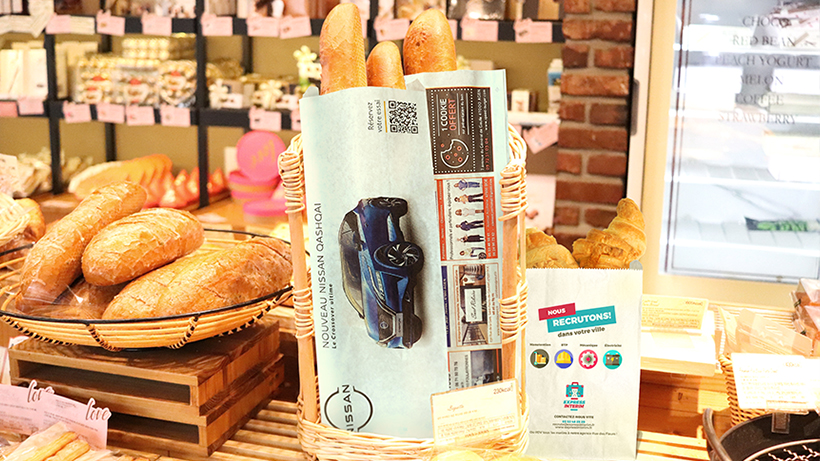 Pub&Pain Guyenne Presse Sac à pain publicitaire communication boulangerie