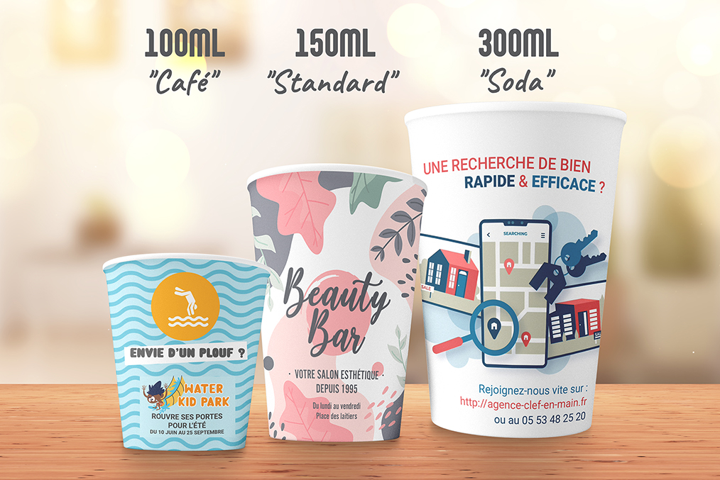 Publigob gobelet personnalisé carton cup plastique recyclable guyenne presse